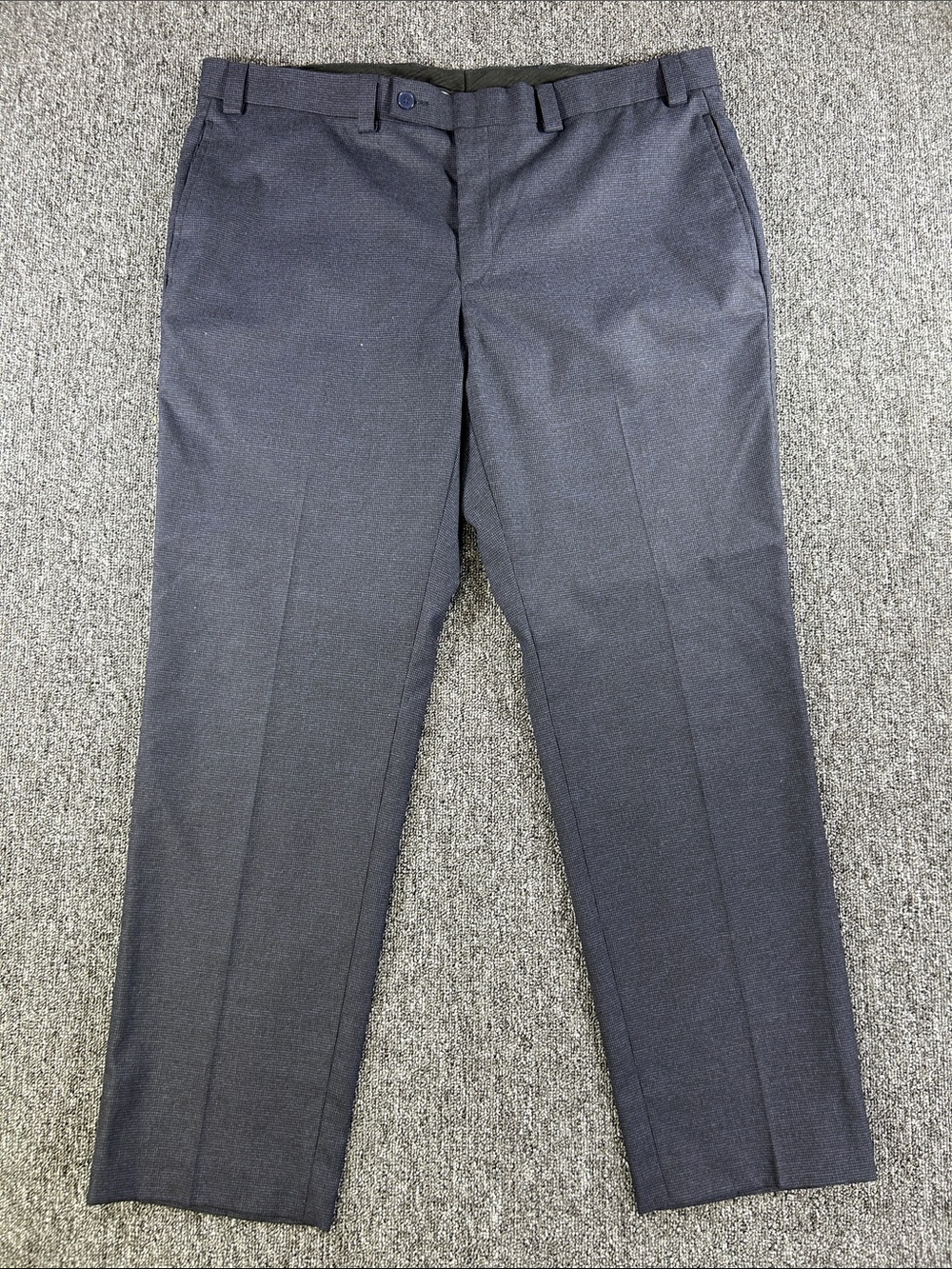 Calvin Klein Men’s Dress Pants 38x30 Navy Blue Stretch Flat Front Career